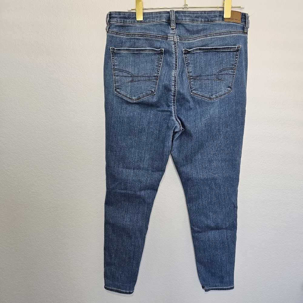 American Eagle | Super High Rise Jegging Classic Stretch Jeans Womens 14 Short - Picture 6 of 6